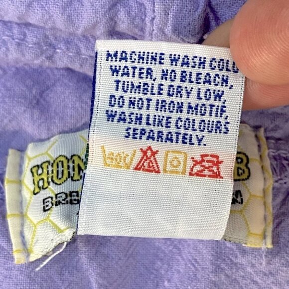 Vintage Honey-Komb EzzeWear Purple 1/4 Zip Top S - Picture 4 of 15